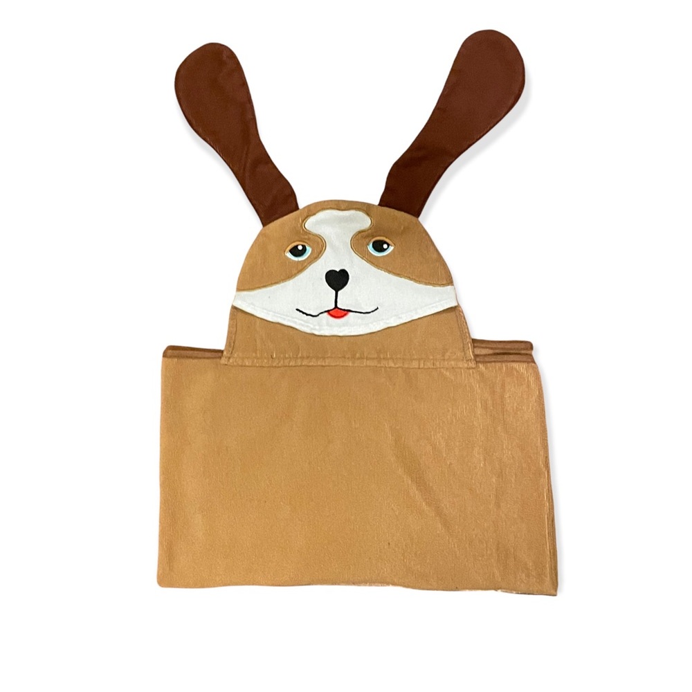 Hooded Puppy Face Woven Terry Bath Towel - Picture 2 of 4